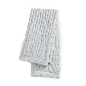 Silver Faux Fur Throw